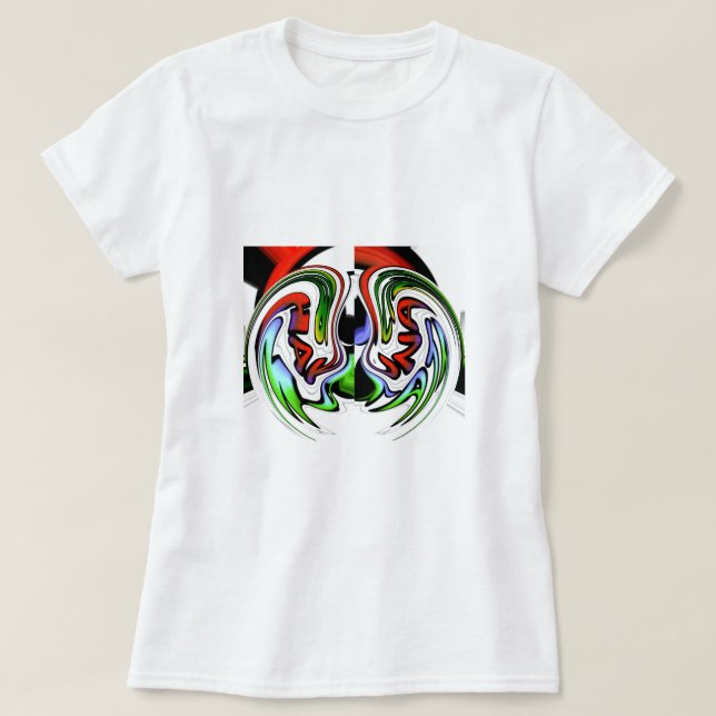 Abstrakte Kunstdruckkunst T-Shirt (Design vorne)