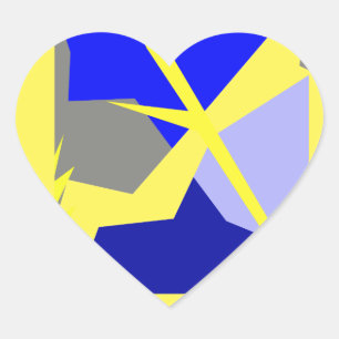 Abstrakte Kunstenergie Herz-Aufkleber