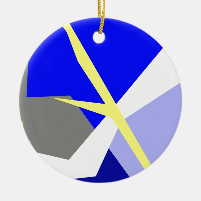 Abstrakte Kunstenergie Keramik Ornament (Vorne)
