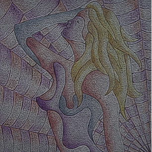 abstrakte kunstfarbene rosa mit einzigartigem Retr Puzzle