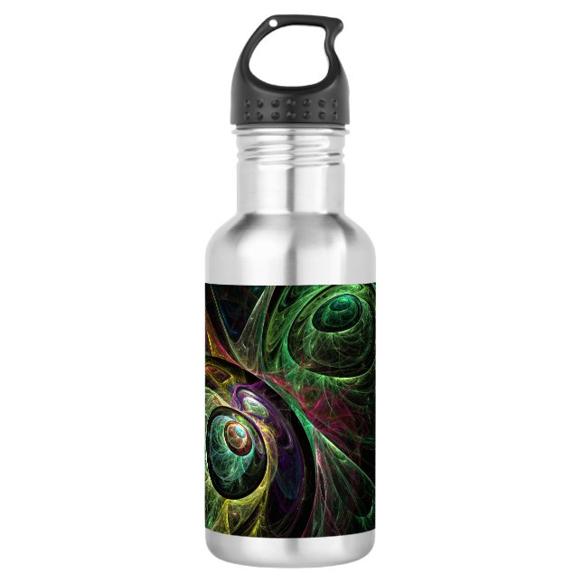 Abstrakte Kunstflasche mit Auge Trinkflasche (Vorderseite)