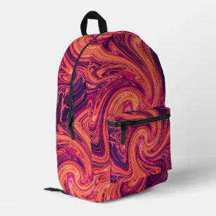 Abstrakte Kunstgalaxie-Nebel-Orange-Sonnenuntergan Bedruckter Rucksack