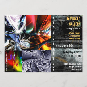 abstrakte Kunstgalerie Einladung