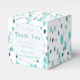 Abstrakte Kunstgalerie in farbengrünem Blau Geschenkschachtel