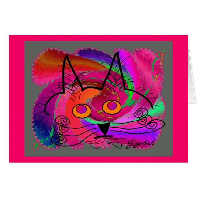 Abstrakte Kunstgeschenke der Katzen-Liebhaber (Vorderseite (Horizontal))