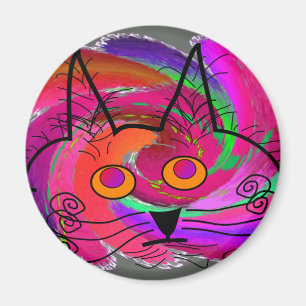 Abstrakte Kunstgeschenke der Katzen-Liebhaber Magnet