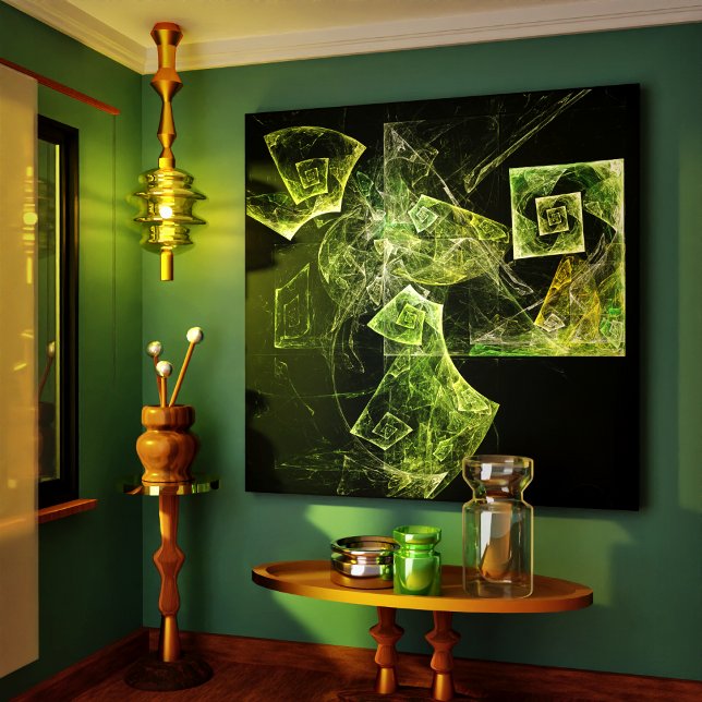 Abstrakte Kunstgewerbeschichten mit gezwirnter Lei Leinwanddruck (Twisted Balance Abstract Art Wrapped Canvas Print)