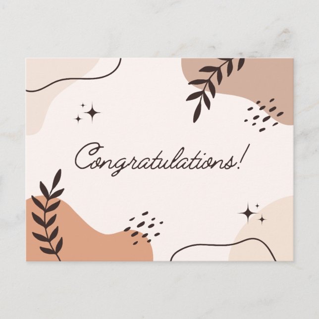 Abstrakte Kunstglückwünsche Postkarte (Vorderseite)