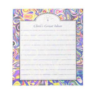 Abstrakte Kunstidee in mehreren Farben Notizblock