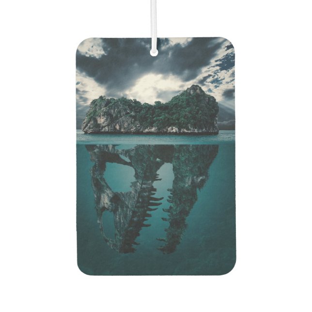 Abstrakte Kunstinsel Autolufterfrischer (Vorderseite)