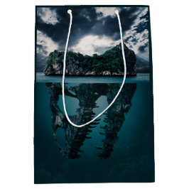 Abstrakte Kunstinsel Mittlere Geschenktüte