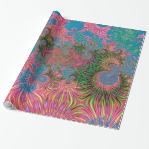 Abstrakte Kunstkorallen Geschenkpapier