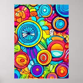 Abstrakte Kunstkreise Poster