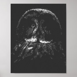 abstrakte Kunstkunst der ästhetischen Dunkelkauz Poster