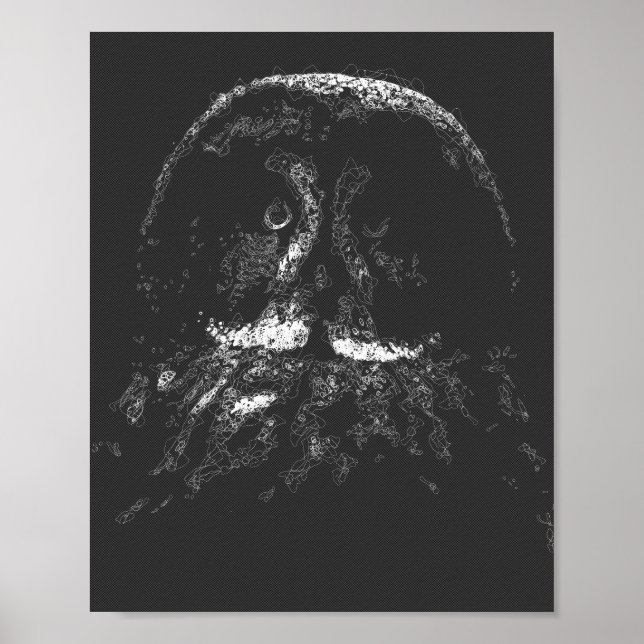 abstrakte Kunstkunst der ästhetischen Dunkelkauz Poster (Vorne)