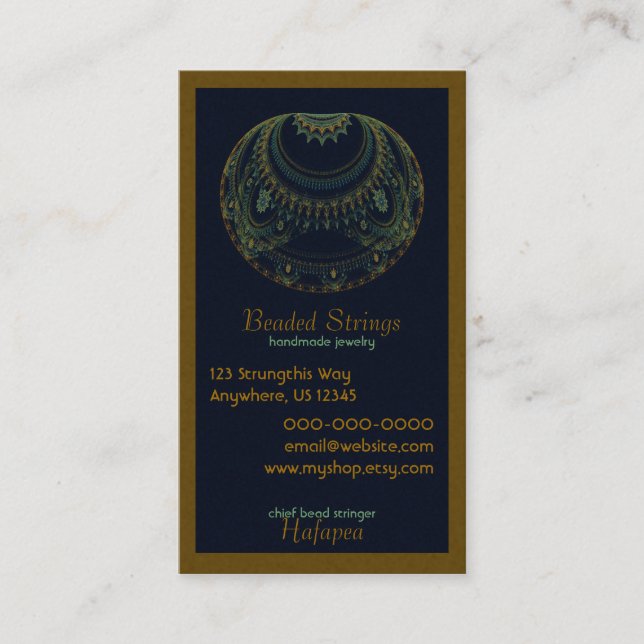 Abstrakte Kunstkunst Visitenkarte (Vorderseite)