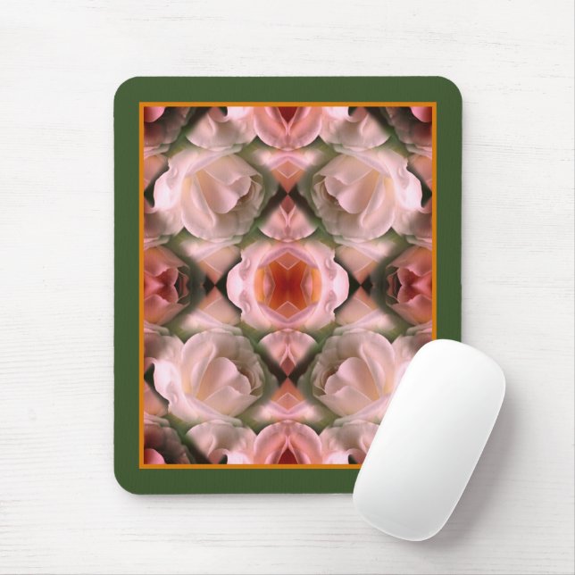 Abstrakte Kunstkunst von White Rose Mousepad (Mit Mouse)