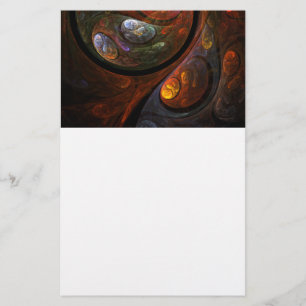 Abstrakte Kunstlandschaft Fluid Connection Briefpapier