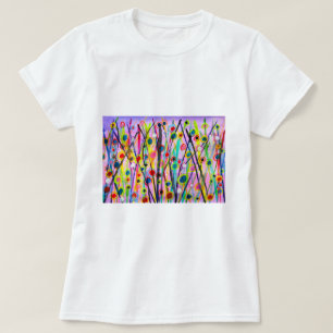 abstrakte Kunstlandschaft mit Aquarellfarben T-Shirt