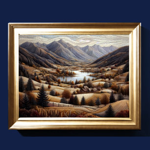 Abstrakte Kunstlandschaft VI Poster