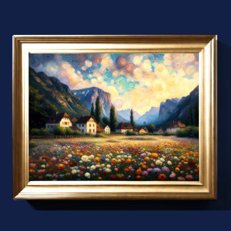 Abstrakte Kunstlandschaft VII Poster