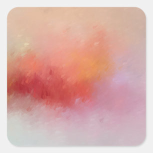 Abstrakte Kunstlehre Blank Template Blau Rosa Quadratischer Aufkleber