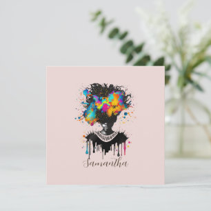 Abstrakte Künstlerin Afro   Schwarz und Weiß