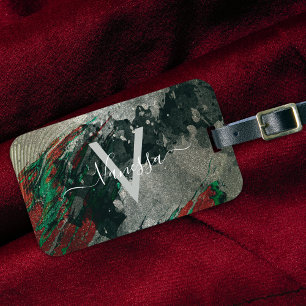 Abstrakte künstlerische Glam-Imitate Gold Glittery Gepäckanhänger