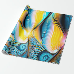Abstrakte künstlerische goldene und blaue moderne geschenkpapier