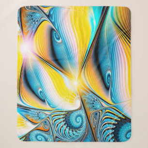 Abstrakte künstlerische goldene und blaue moderne  sherpadecke