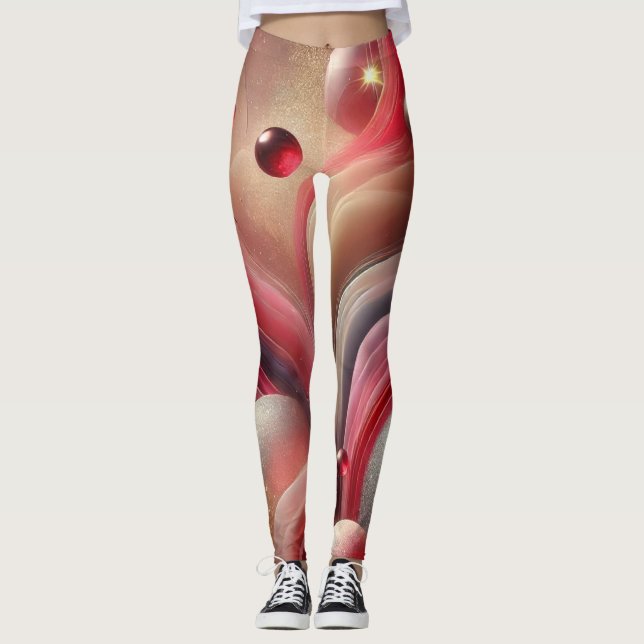 Abstrakte künstlerische Leggings - stilvoll und ei (Vorderseite)