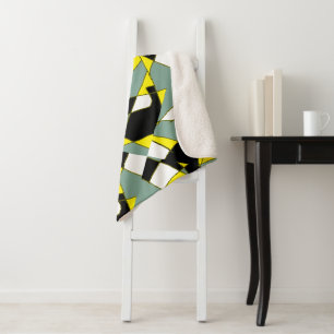 Abstrakte Kunstmalerei auf einem gleichartigen Keh Sherpadecke