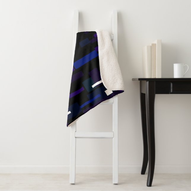 Abstrakte Kunstmalerei auf einem gleichartigen Keh Sherpadecke (Beispiel)