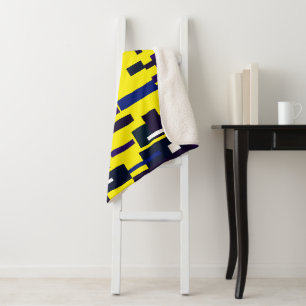 Abstrakte Kunstmalerei auf einem gleichartigen Keh Sherpadecke