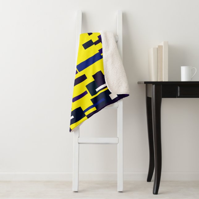 Abstrakte Kunstmalerei auf einem gleichartigen Keh Sherpadecke (Beispiel)