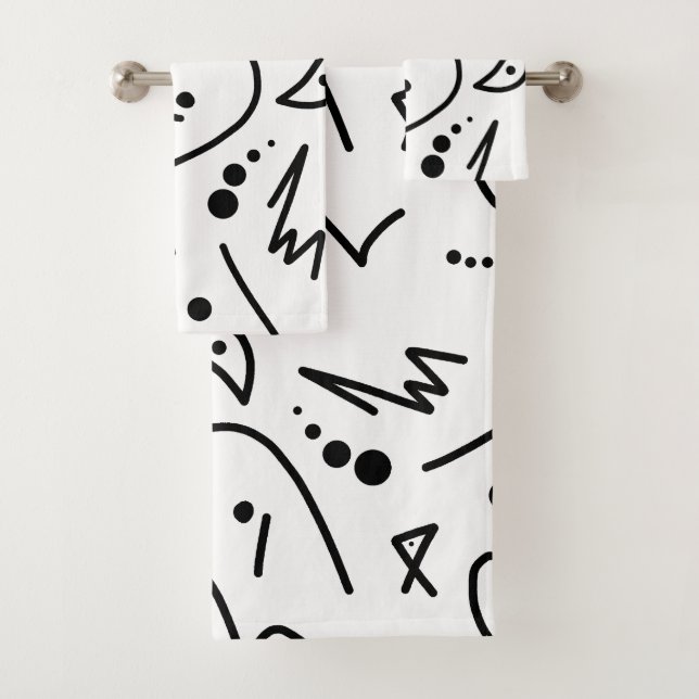 Abstrakte Kunstmalerei Badhandtuch Set (Insitu)