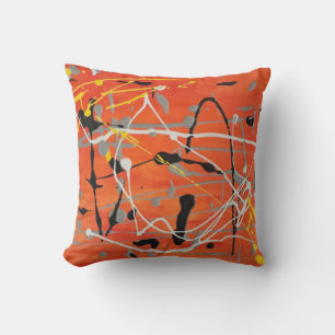 Abstrakte Kunstmalerei eines Kissen