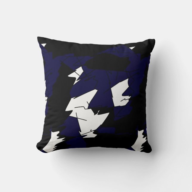 Abstrakte Kunstmalerei eines Kissen (Vorderseite)