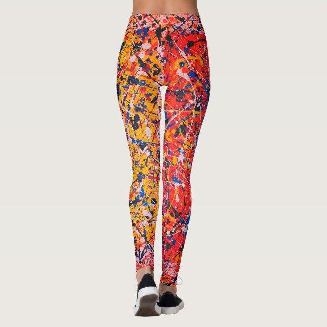 Abstrakte Kunstmalerei eines Leggings (Rückseite)