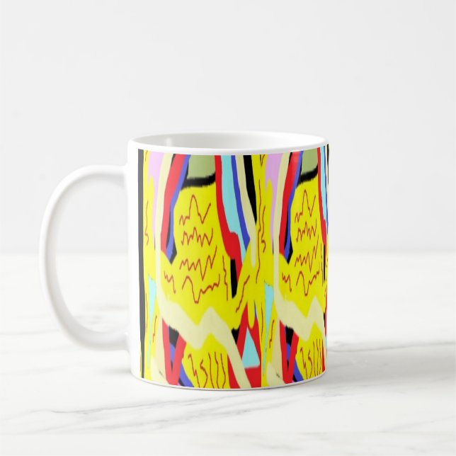 Abstrakte Kunstmalerei Kaffeetasse (Links)