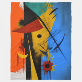 Abstrakte Kunstpolabdeckung Fleecedecke