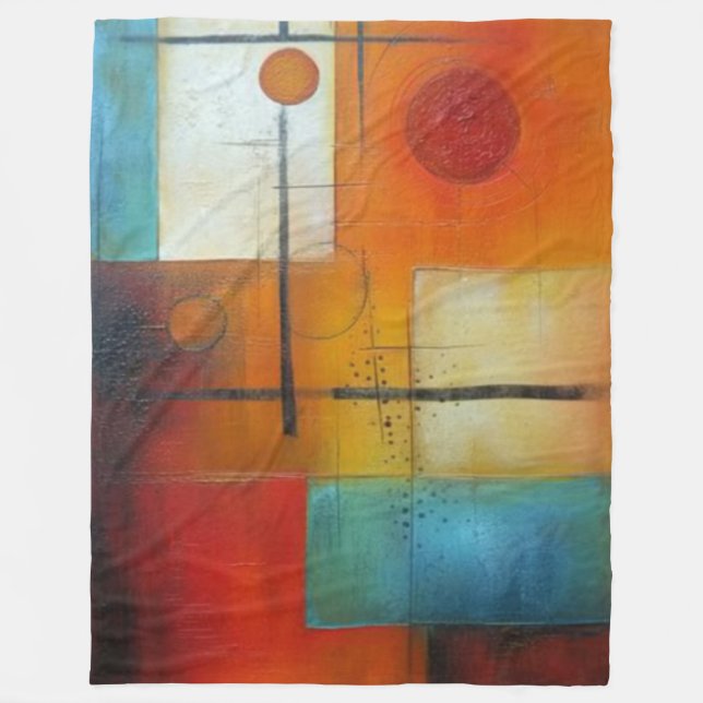 Abstrakte Kunstpolabdeckung Fleecedecke (Vorderseite)
