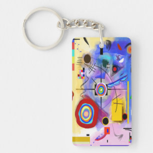 Abstrakte Kunstschlüsselkette inspiriert von Kand Schlüsselanhänger