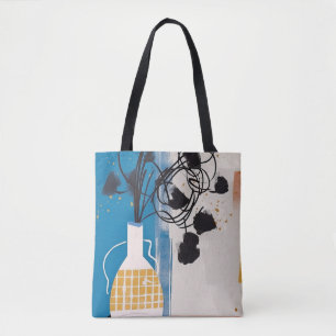 Abstrakte Kunsttasche mit modernem Vase-Design