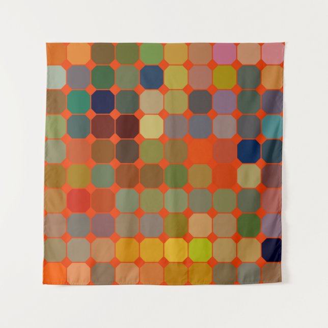 Abstrakte Kunsttextur. Farbige Textur. Moderne Kun Wandteppich (Vorderseite)