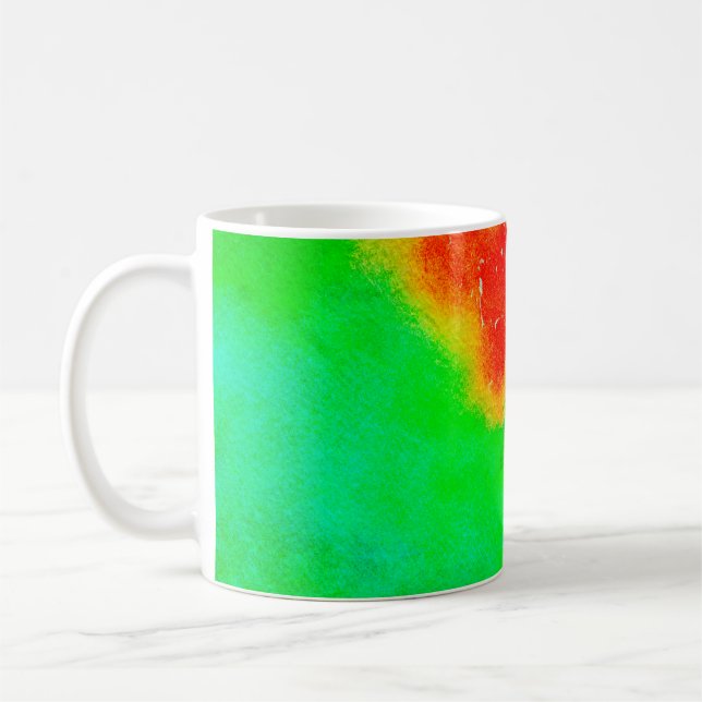 Abstrakte Kunstwerke mit reicher Textur. Kreative  Kaffeetasse (Links)