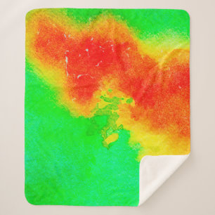 Abstrakte Kunstwerke mit reicher Textur. Kreative Sherpadecke