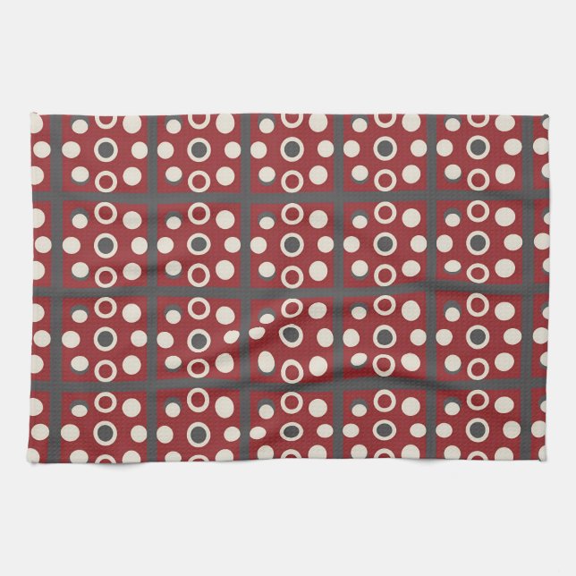 Abstrakte Kunstwerke mit Rundformen Geschirrtuch (Horizontal)