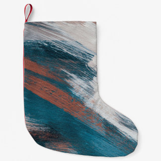 Abstrakte Kunstwerke. Pinselstriche auf Papier. Vi Kleiner Weihnachtsstrumpf