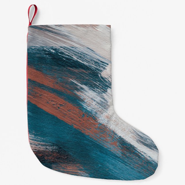 Abstrakte Kunstwerke. Pinselstriche auf Papier. Vi Kleiner Weihnachtsstrumpf (Vorderseite)